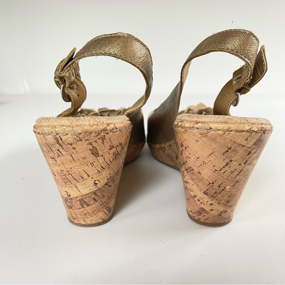 B.O.C. BORN CONCEPT Gold Wedge Sandals - Picture 9 of 14